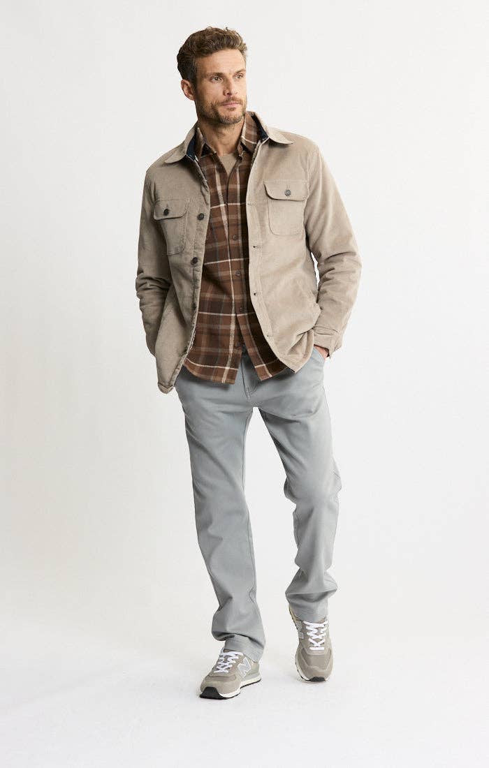 Concord Sherpa Lined Corduroy Shirt Jacket - Ivory