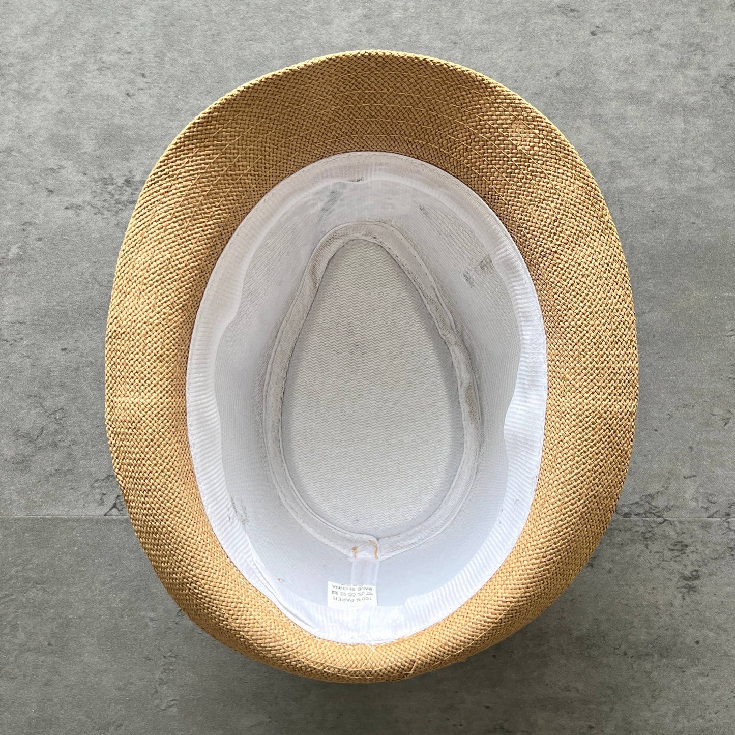 Marbled Straw Fedora - Blue
