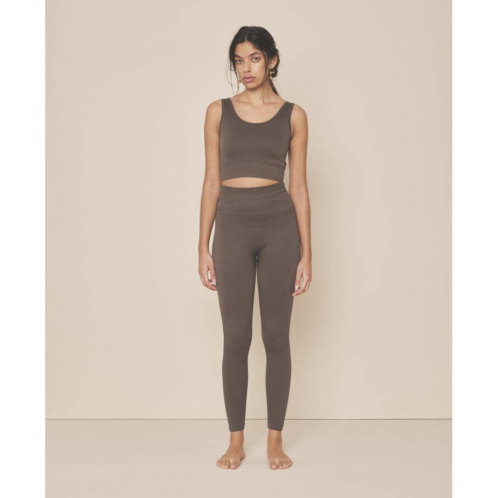 Soft Rib Seamless Crop Top - Storm