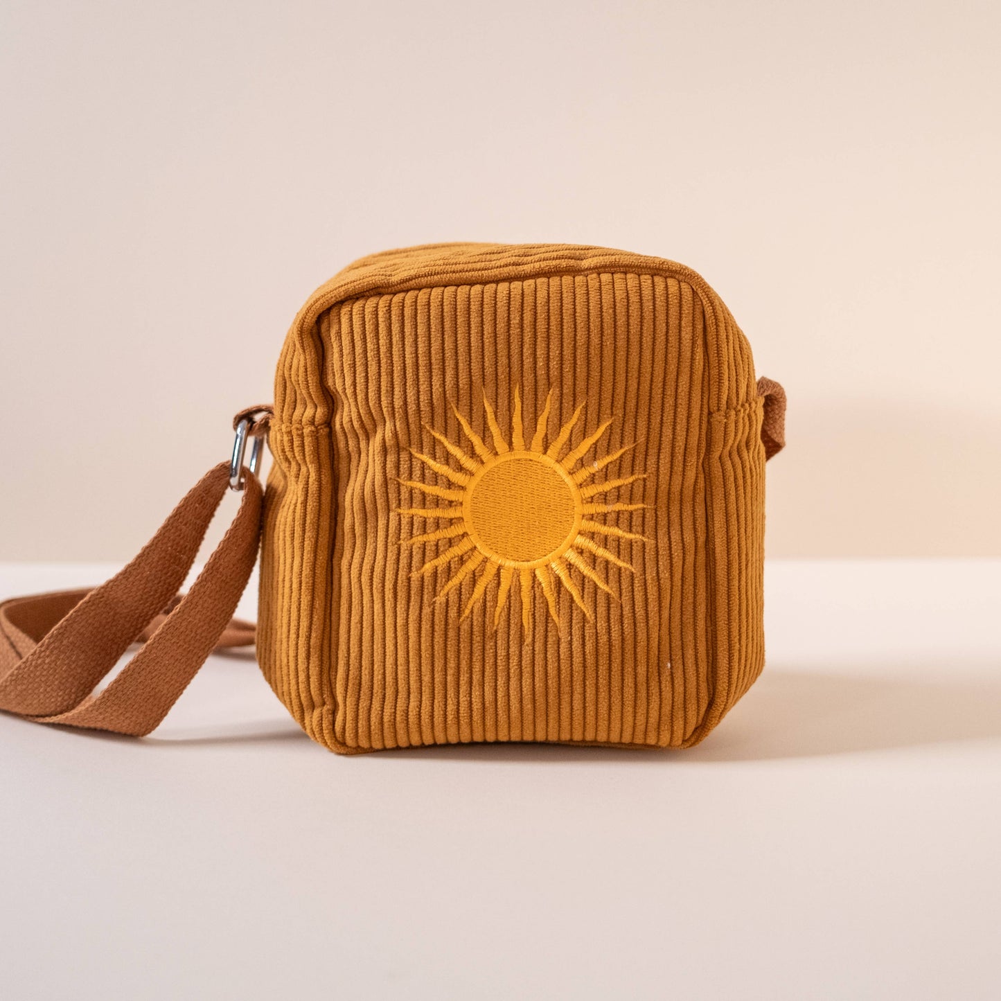 Corduroy Crossbody Bag - Burnt Orange