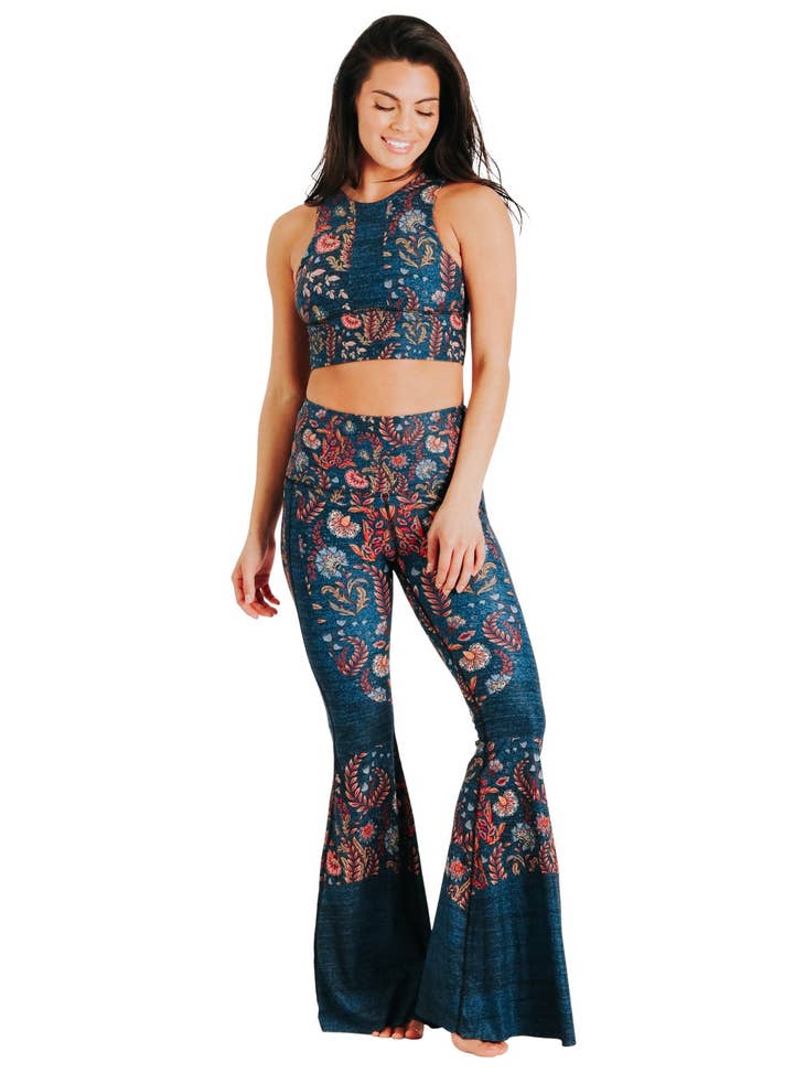 Festival Denim Printed Bell Bottoms - La De Da
