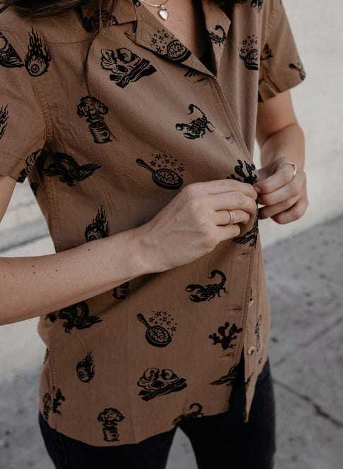 Brain Fried Desert Button-Up -Unisex - La De Da