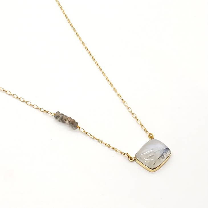 Moonstone Aura Necklace - La De Da