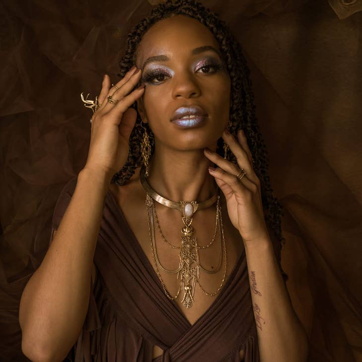 The Hundred Legged Torque Moonstone Necklace - La De Da