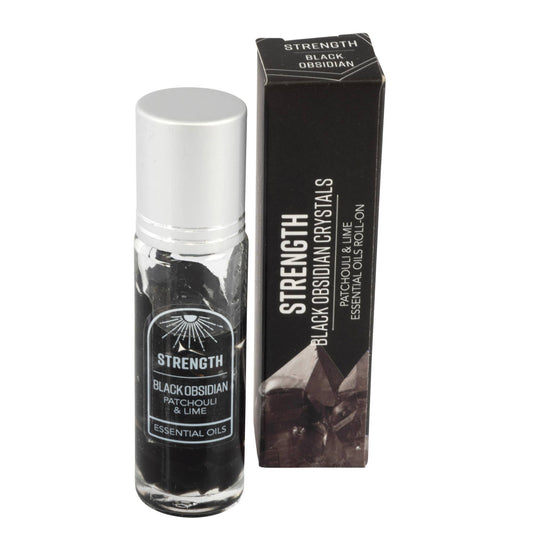 Energy Stone & Essential Oil Roll Ons - 0.5 FL OZ / BLACK OBSIDIAN - PATCHOULI & LIME