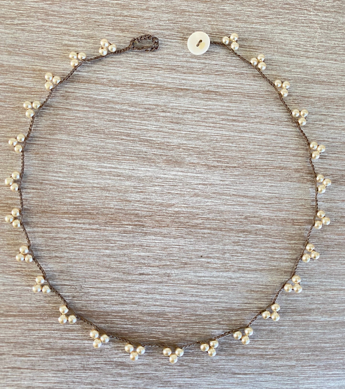 Glass Pearl Droplet Necklace