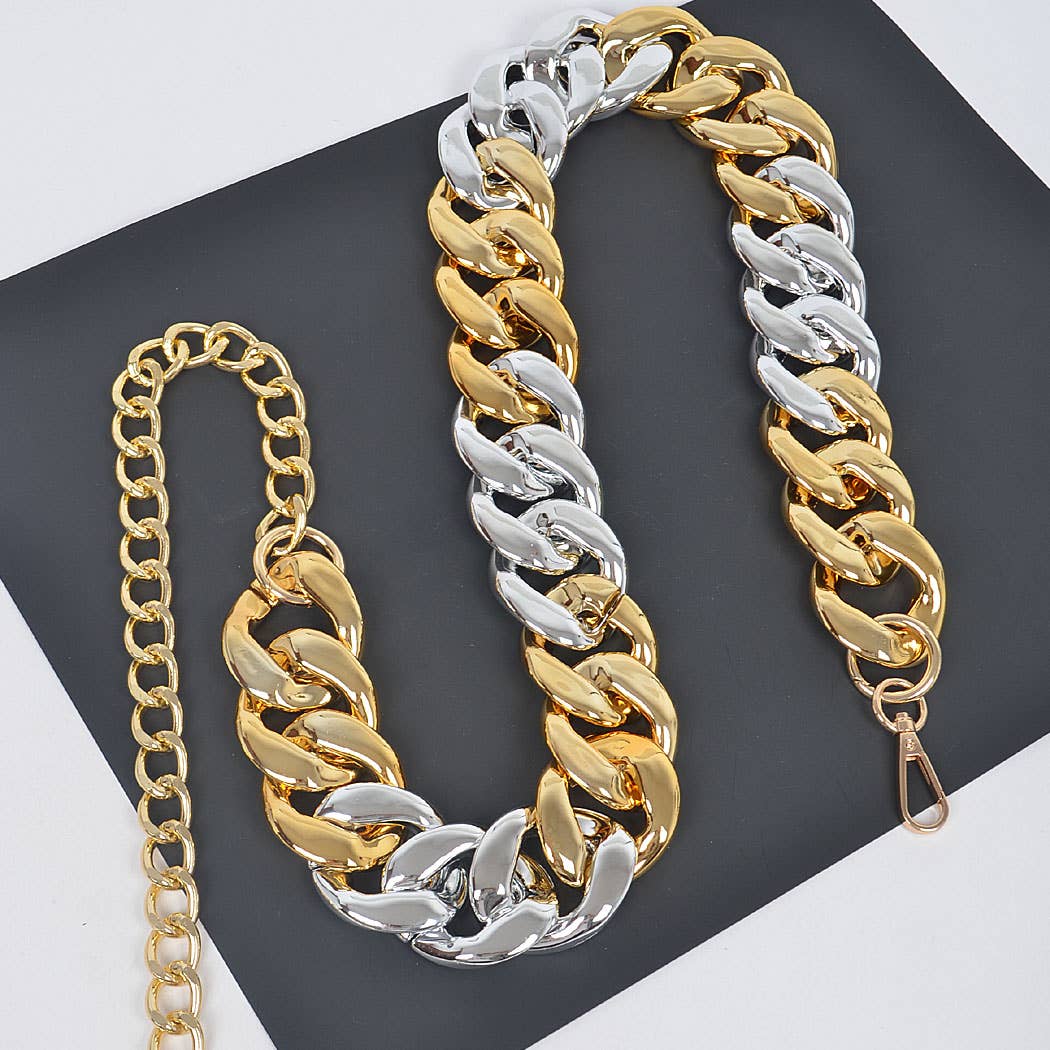 Oversized Chain Belt - Gold/Silver