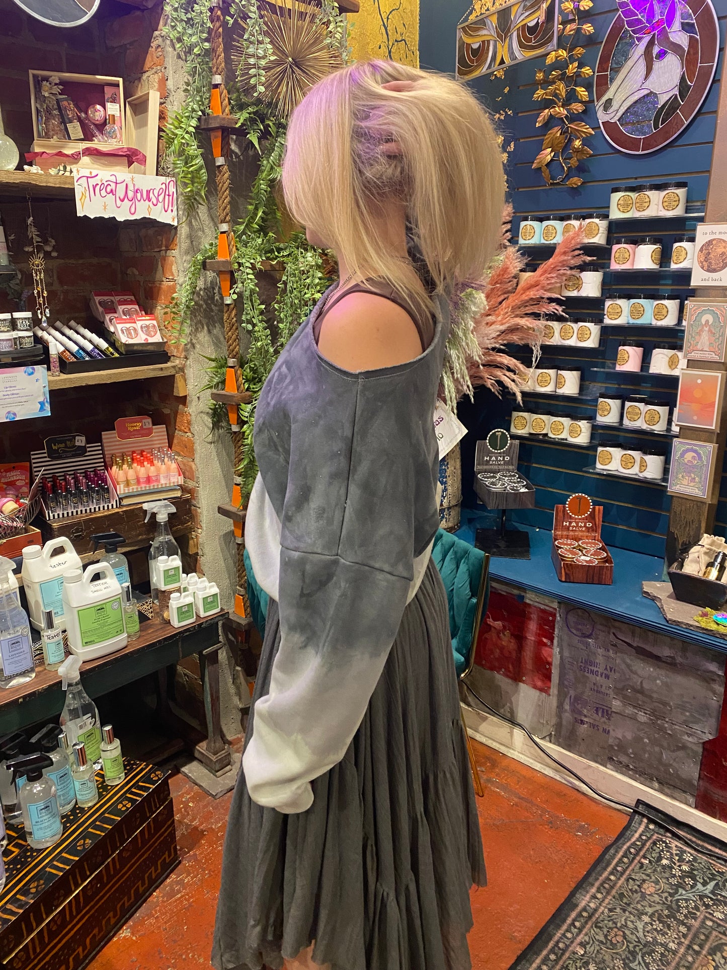 Custom Dyed Off Shoulder - Sky