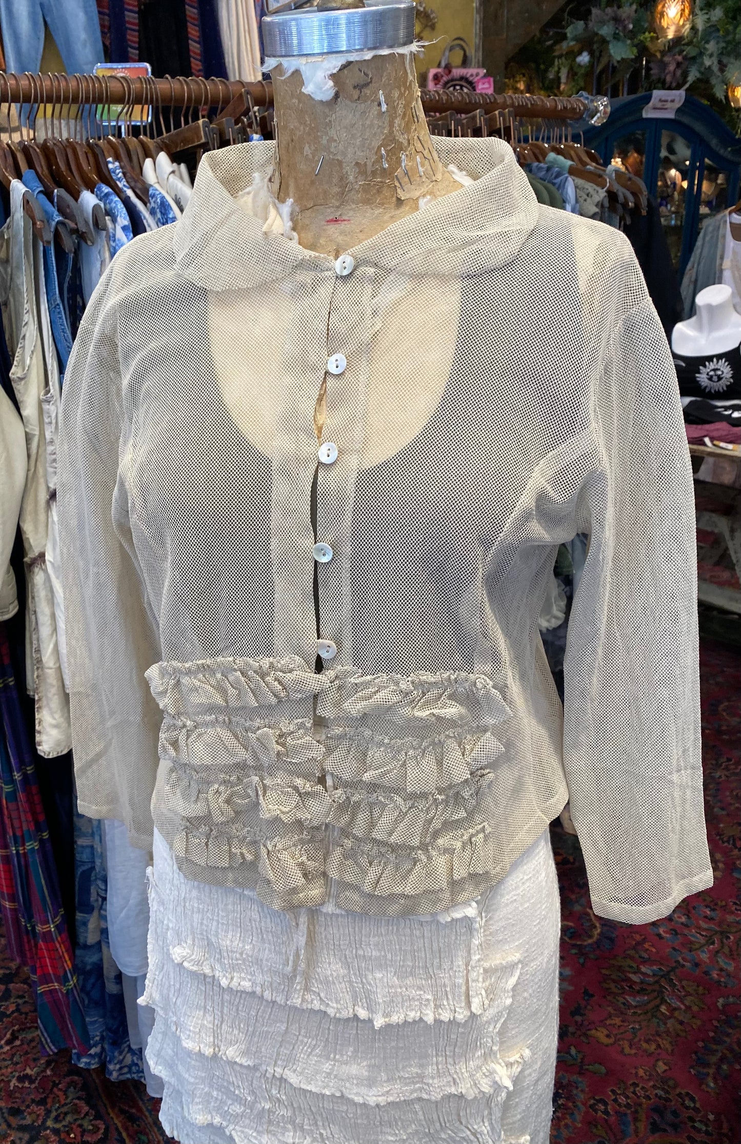 Artsy Mesh Jacket - Natural