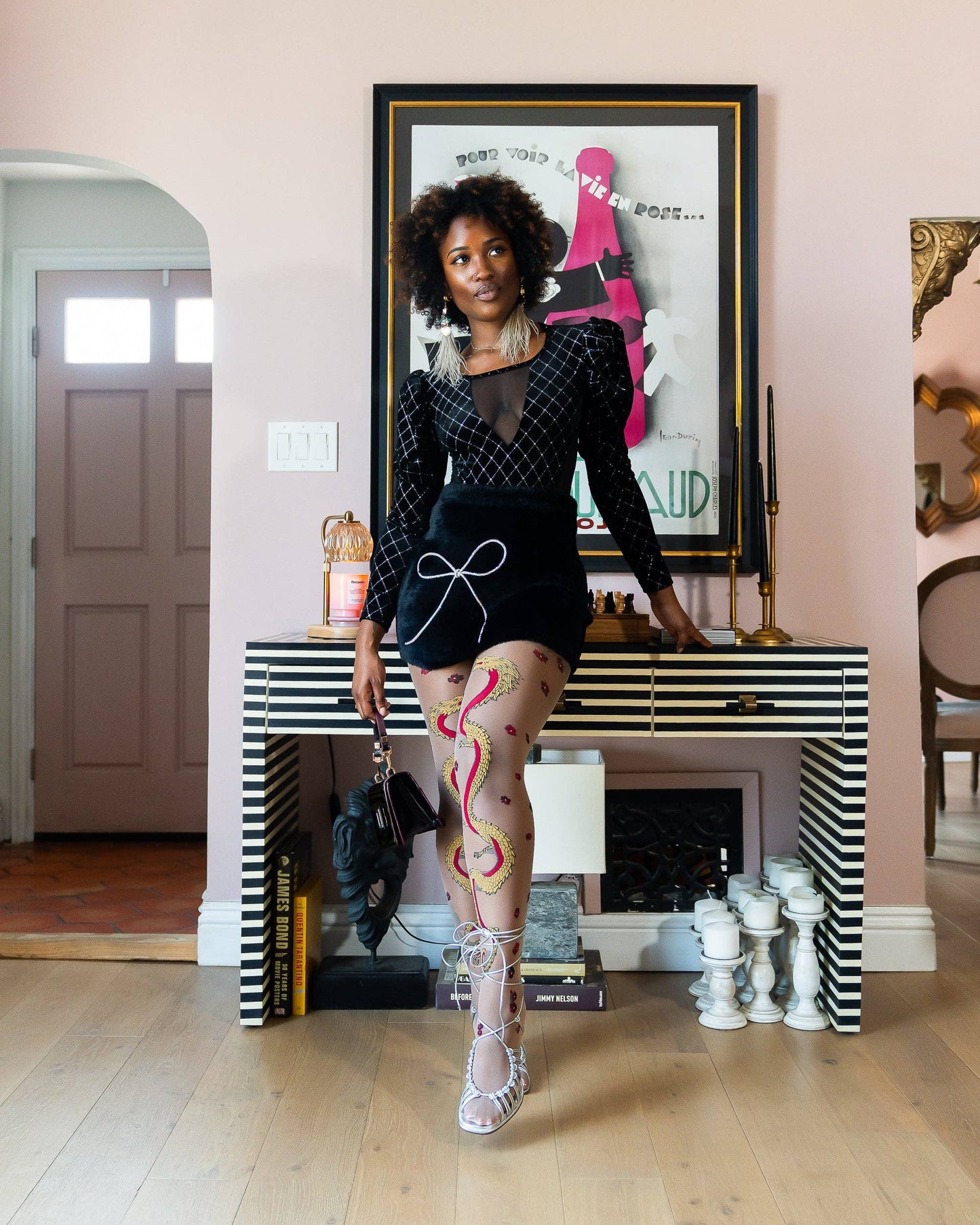Year of the Dragon Sheer Tights - Large