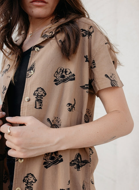 Brain Fried Desert Button-Up -Unisex - La De Da