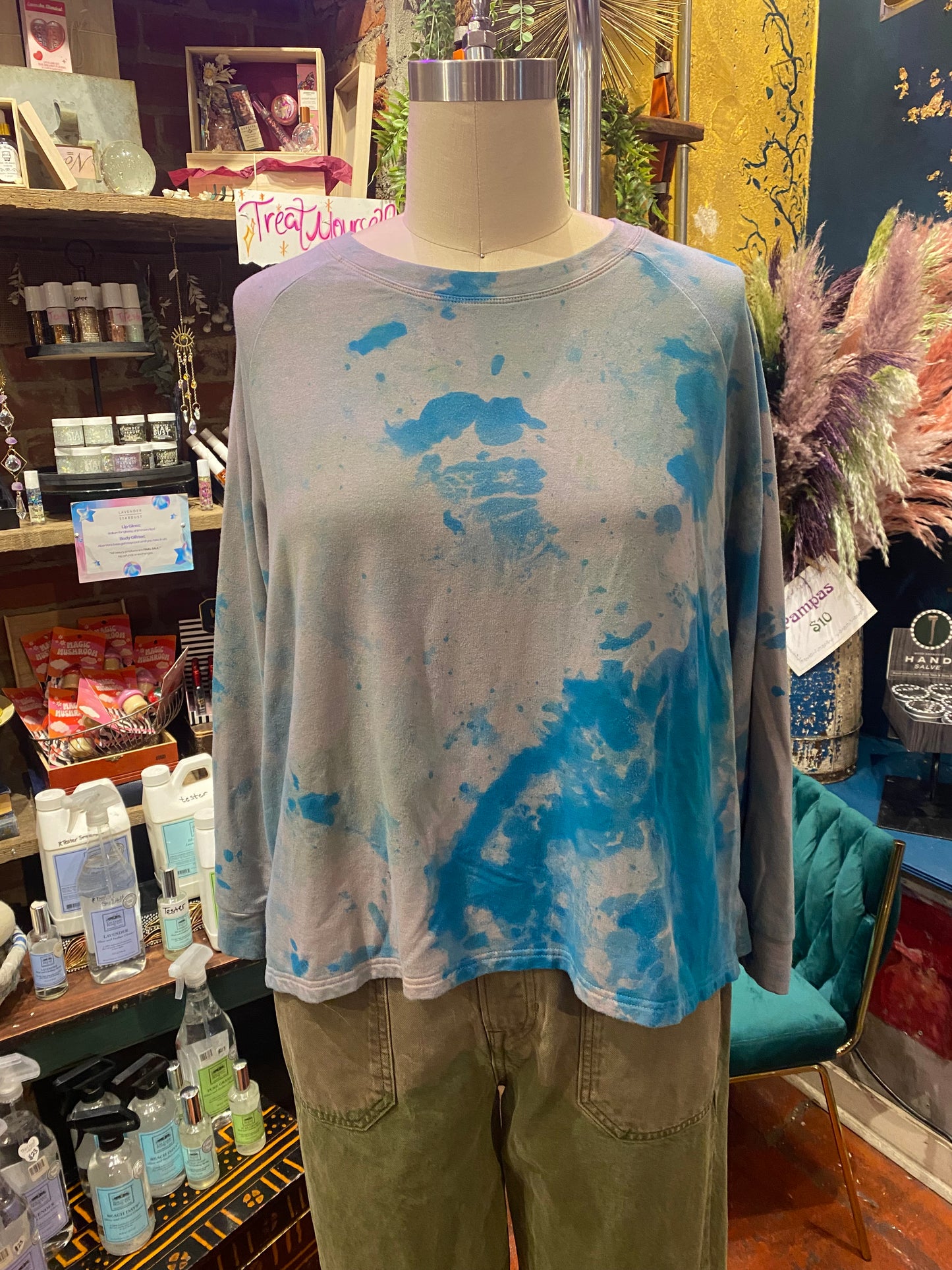 Custom Dyed Long Sleeve - Blue