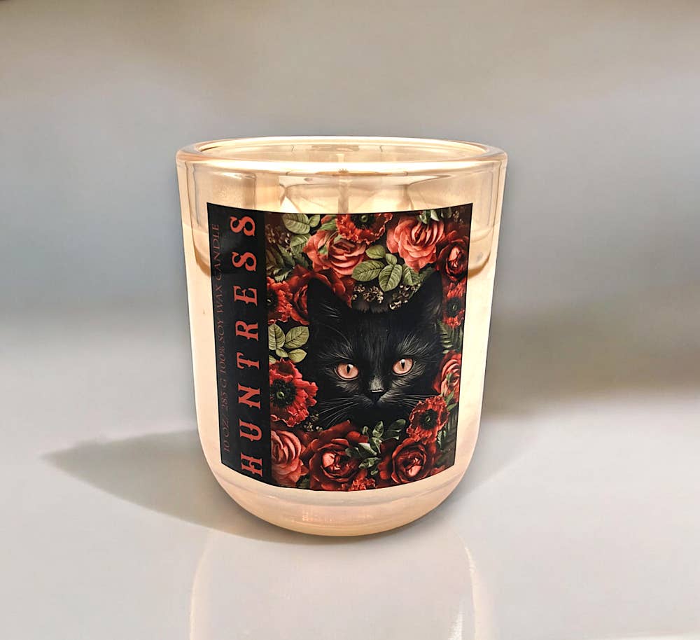 Aura Collection Iridescent Glass Candle - Huntress