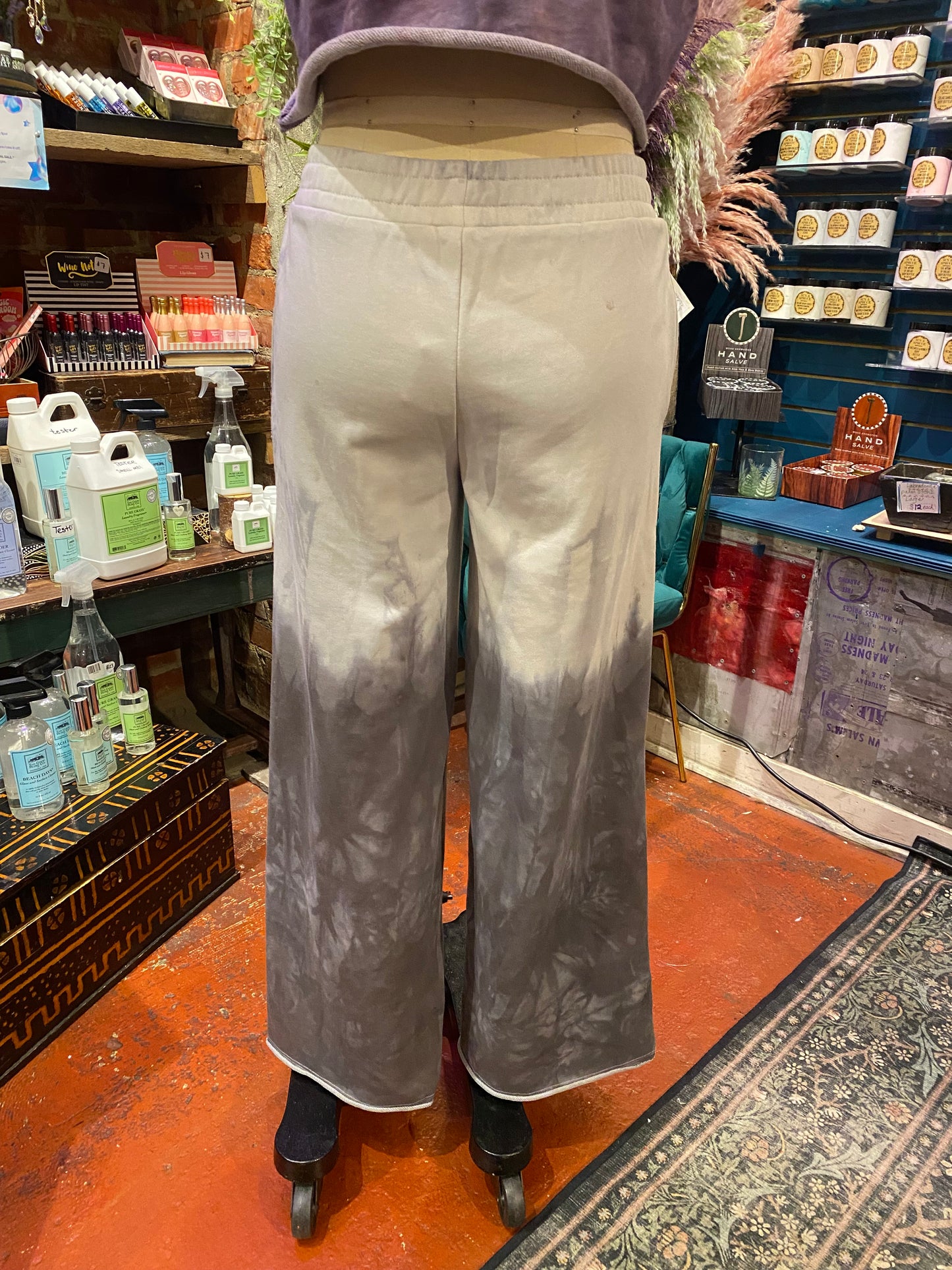 Custom Dyed Wide Leg Sweats - Reverse Thunderstorm