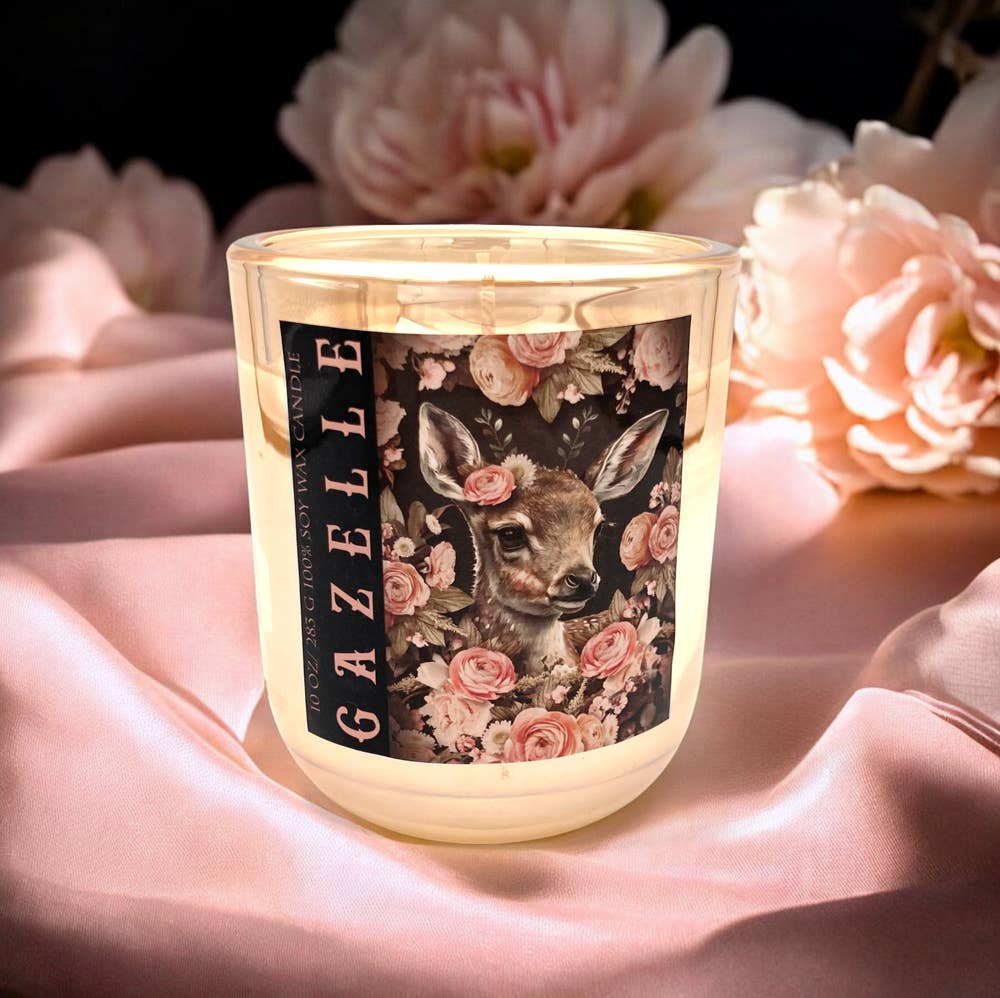 Aura Collection Iridescent Glass Candle - Gazelle
