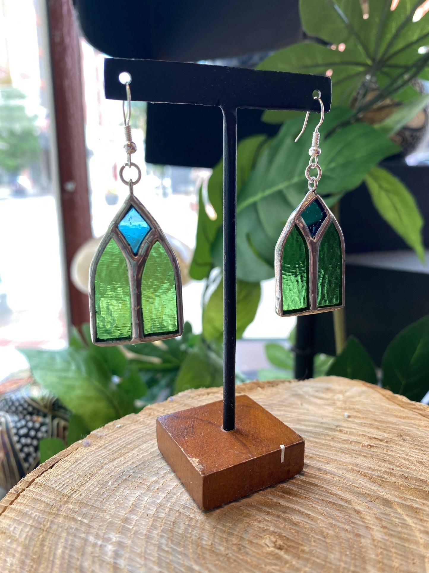 Stained Glass Church Window Earrings - KC16*