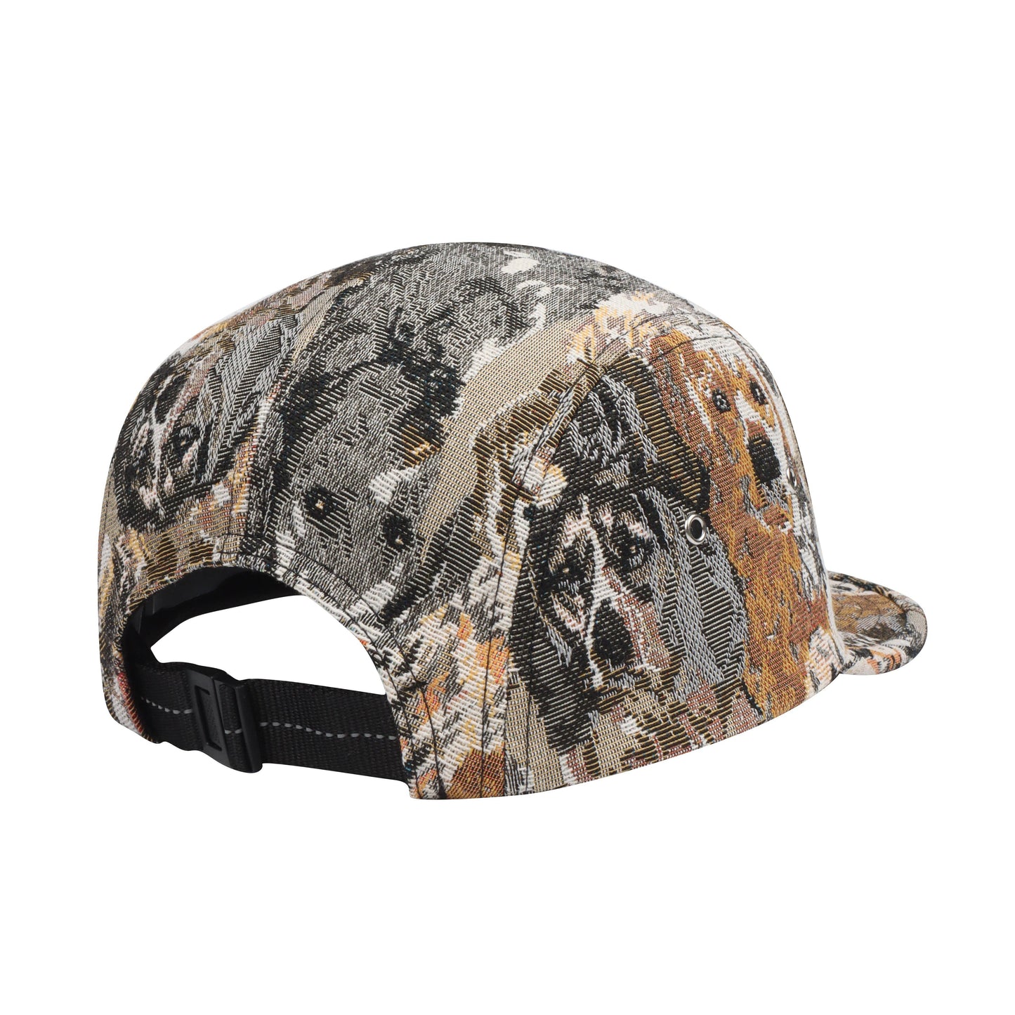 Unique Dog Jacquard 5 Panel Hat Camp Cap