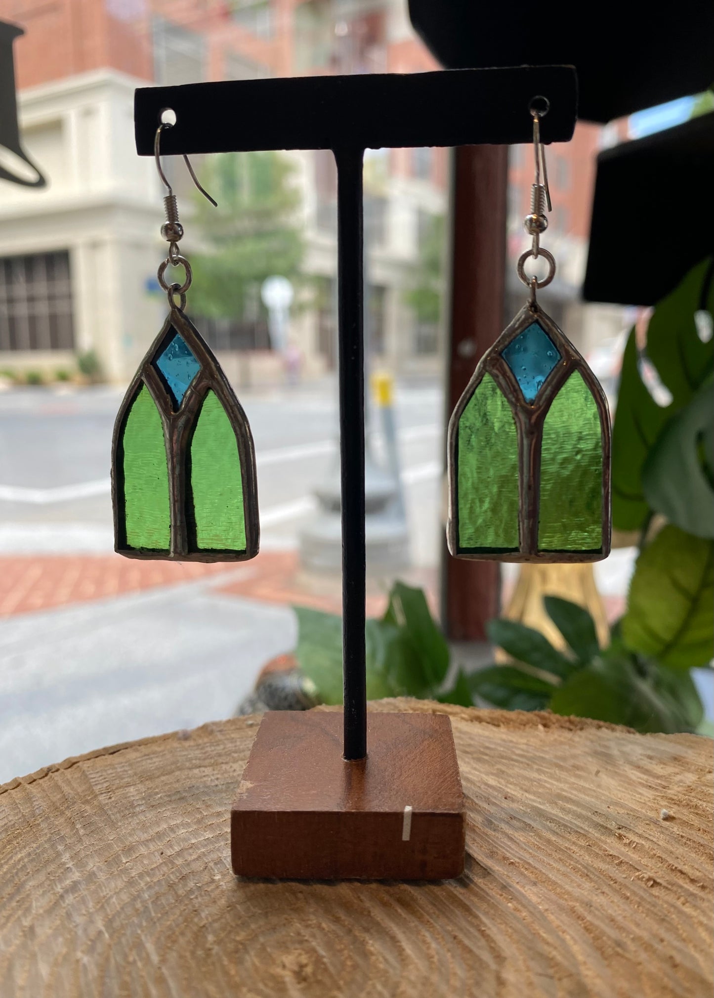 Stained Glass Church Window Earrings - KC16*