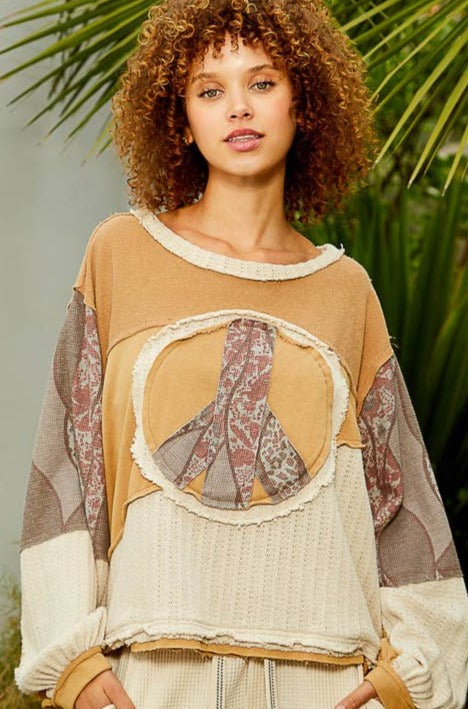 Patchwork Peace Pullover - La De Da