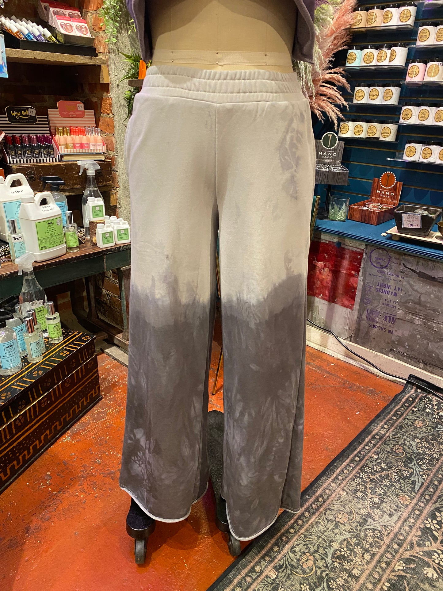Custom Dyed Wide Leg Sweats - Reverse Thunderstorm