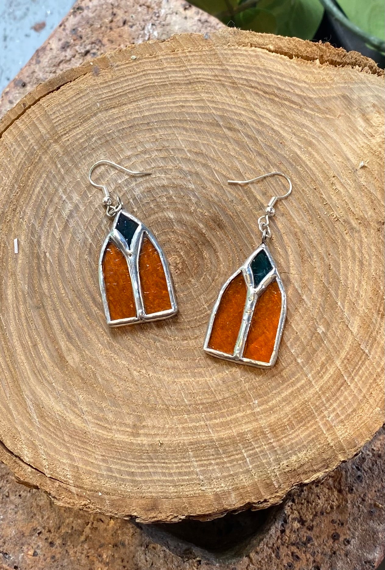 Stained Glass Church Window Earrings - KC15*