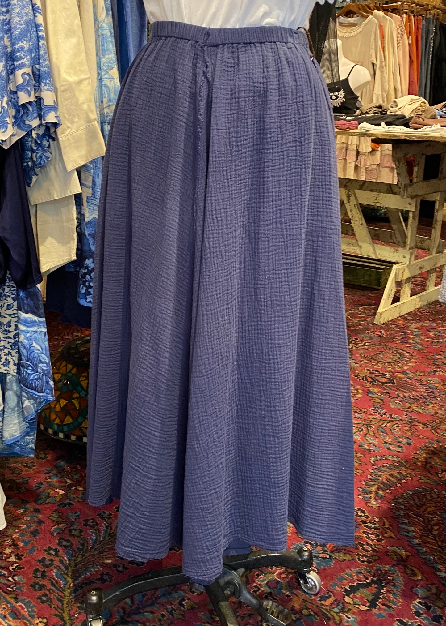 Gauze Skirt - Navy