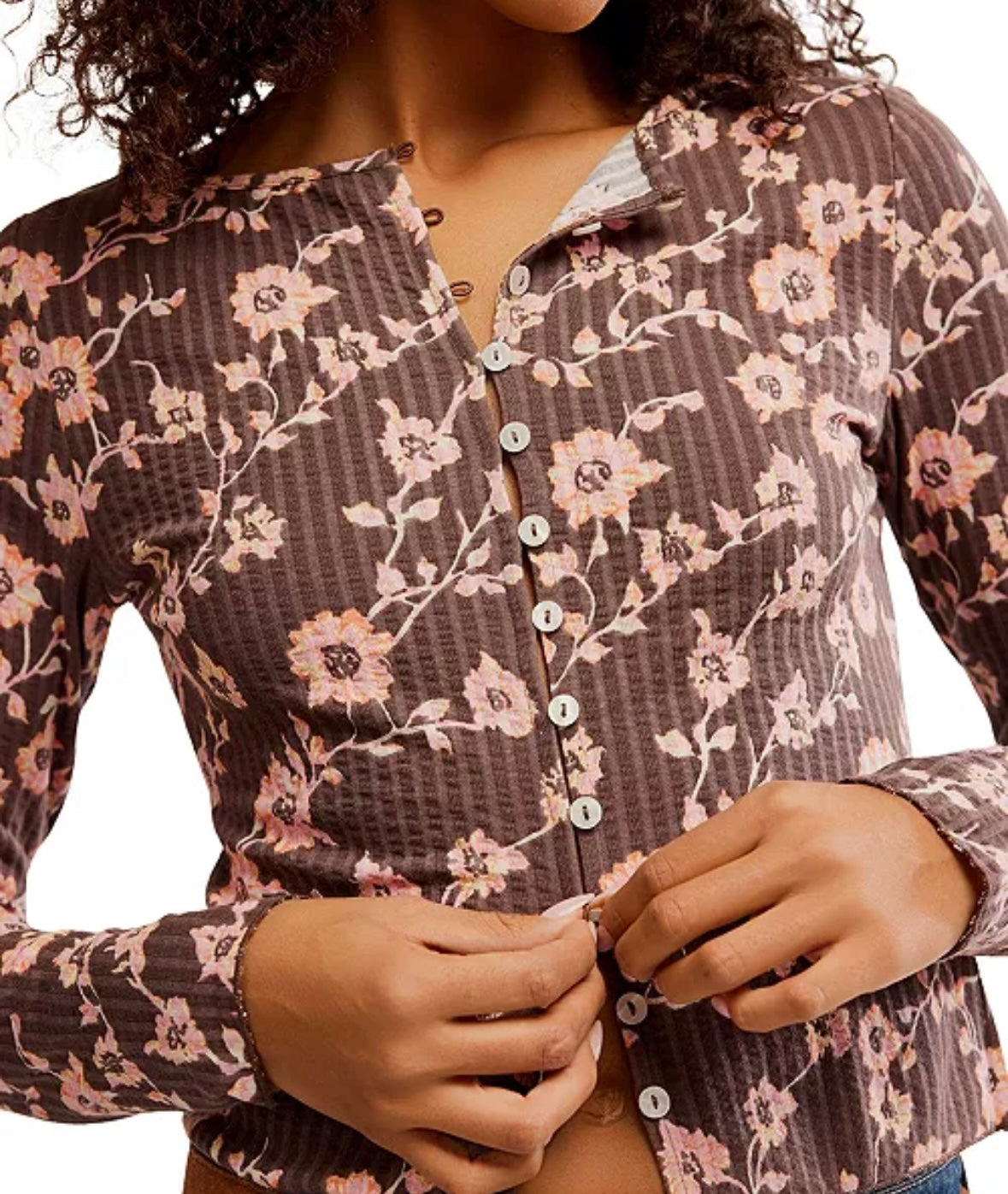Tilly Long Sleeve Print - French Chocolate Combo
