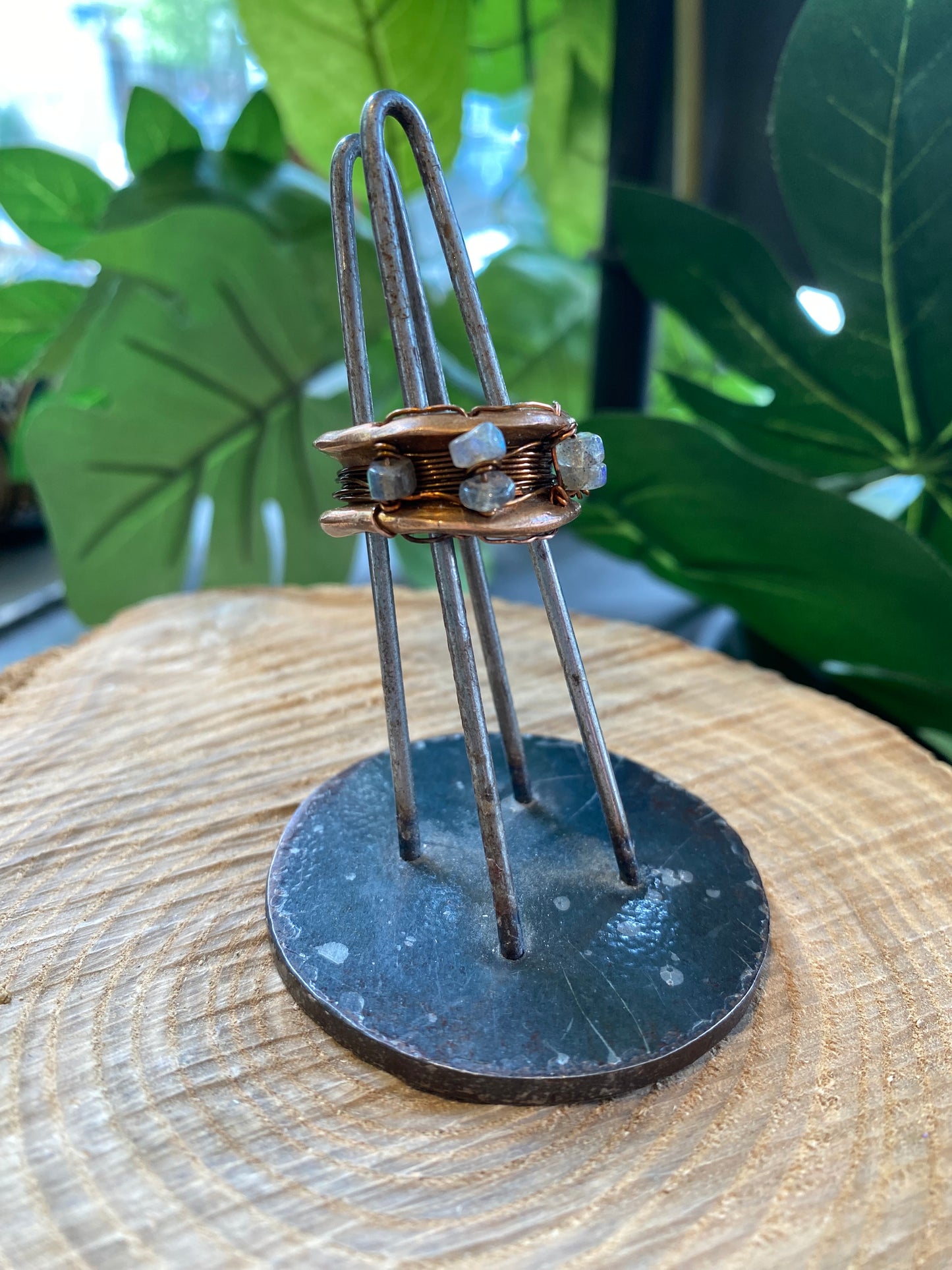 Bronze Ring With Labradorite Beads *425BR-1