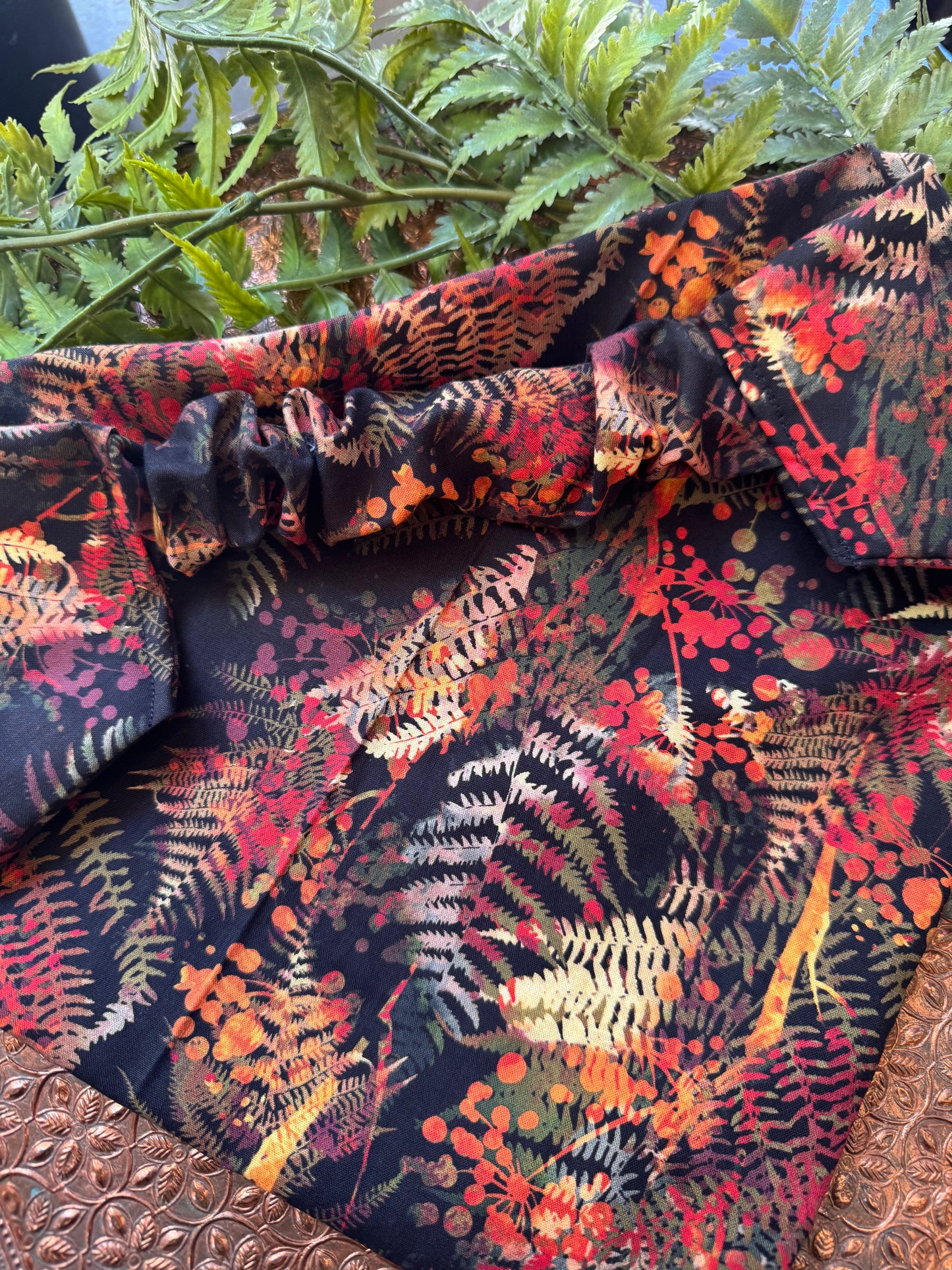 Red / Orange / Yellow Ferns Bandana #SS1*