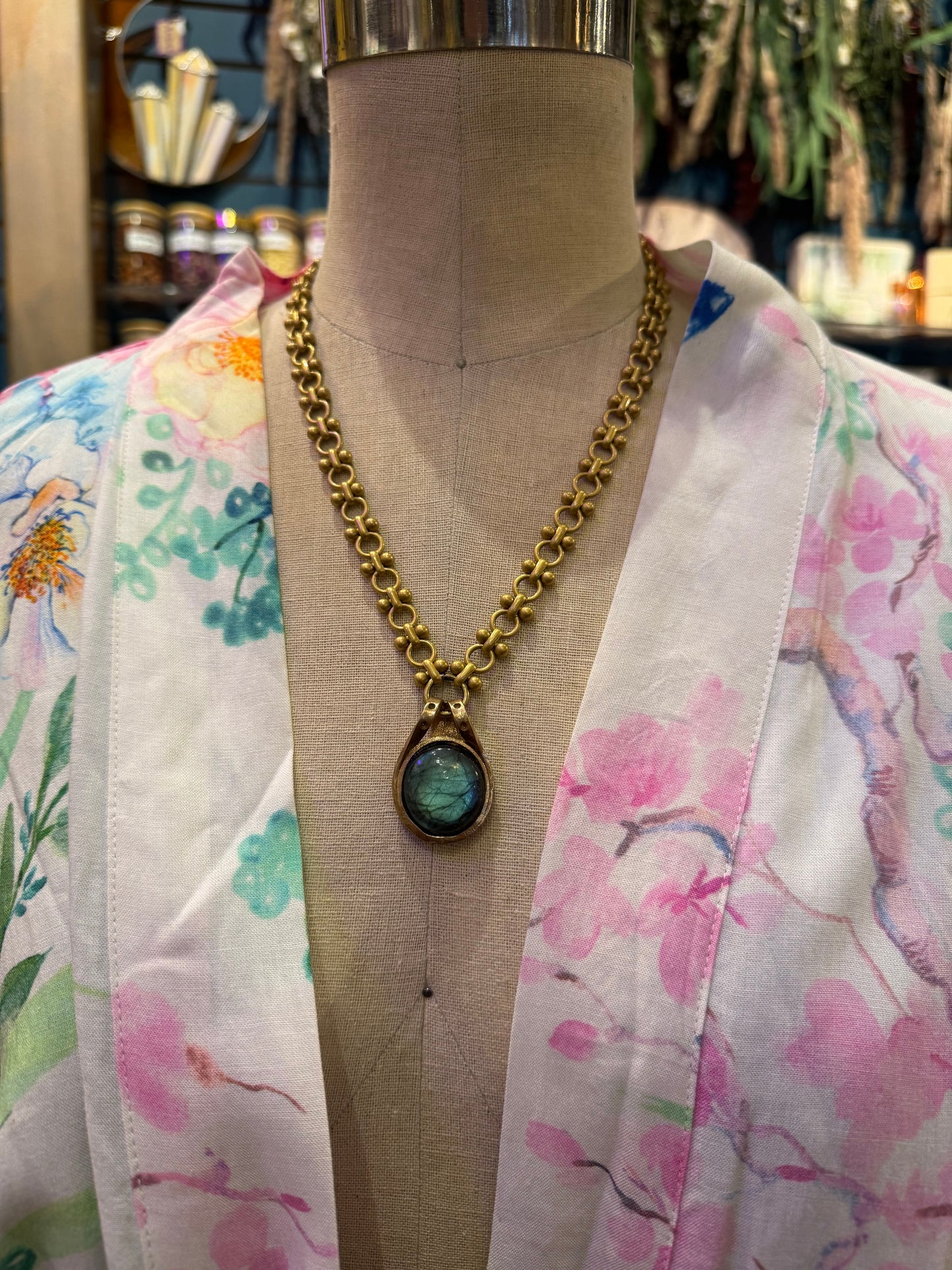 Labradorite Cabachon Necklace