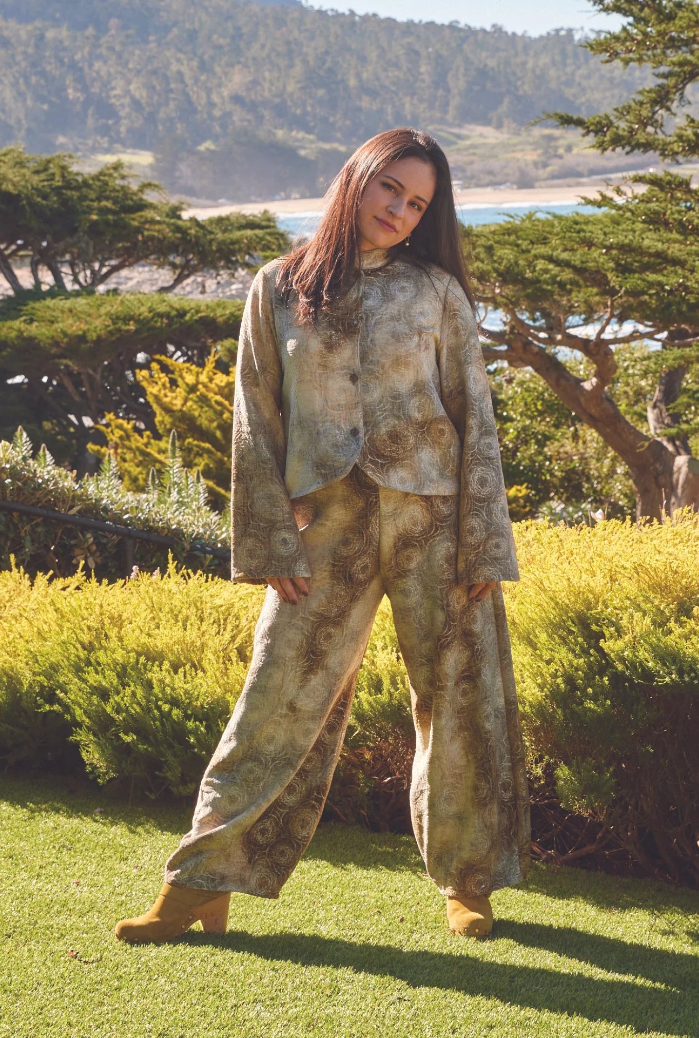 Mandarin Crop Jacket - Oliva