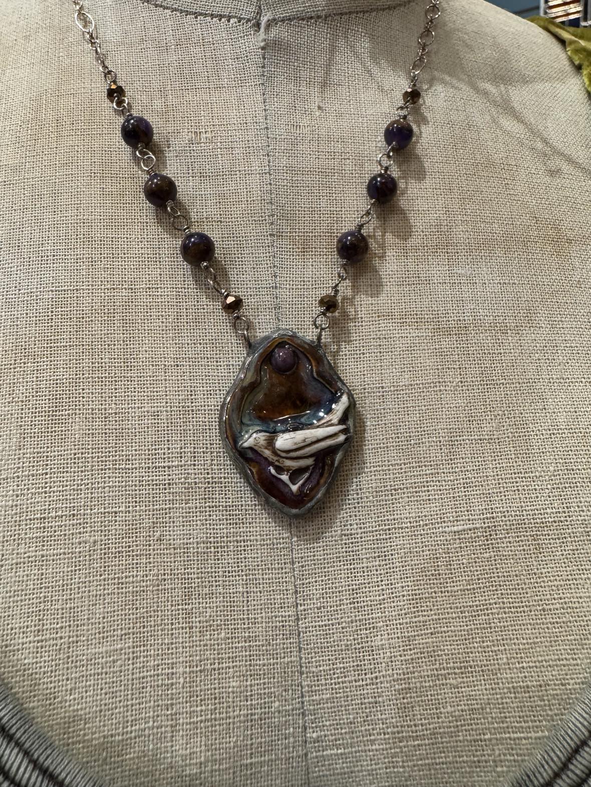 Ceramic Bird W/ Marbled Quartz* N231