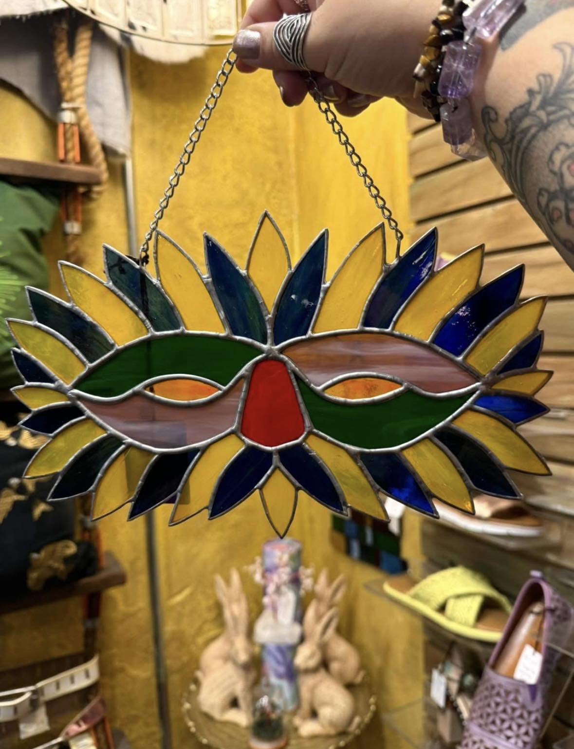 Mardi Gras Mask Stained Glass*