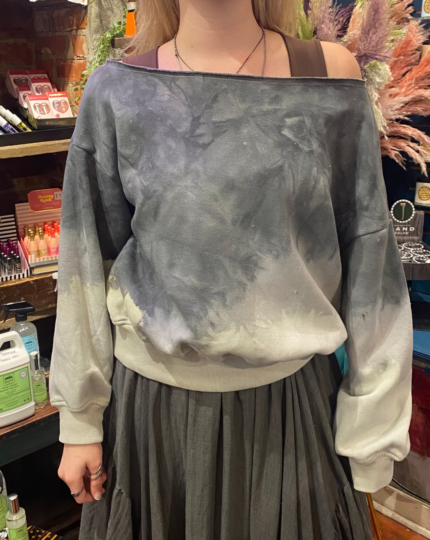 Custom Dyed Off Shoulder - Sky