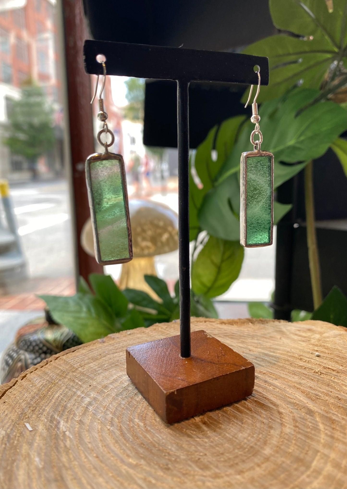 Stained Glass Rectangle Earrings - KC17*