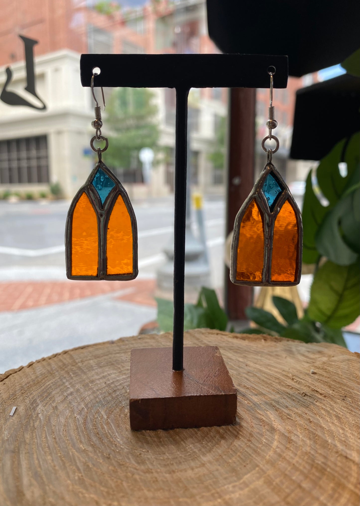 Stained Glass Church Window Earrings - KC15*