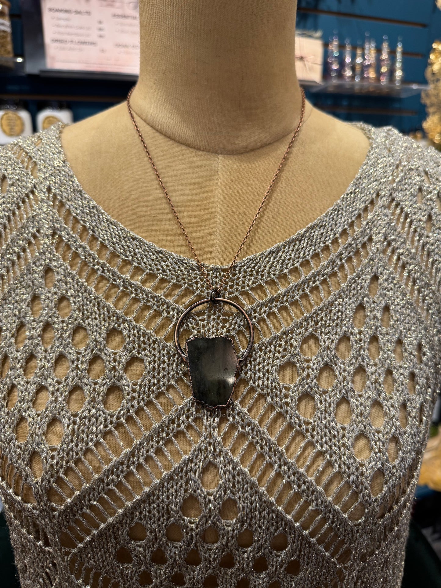Gemstone Slab Necklace - Labradorite