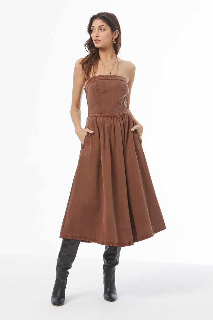 Donna Day Dress - Sepia Pigment