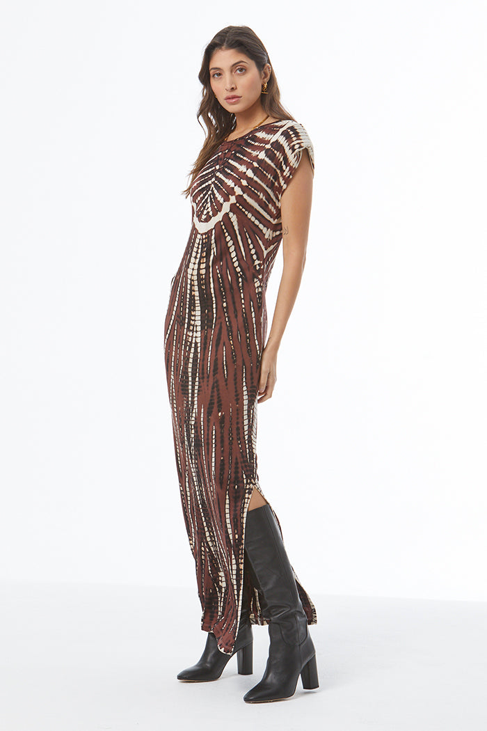 Mackenzie Muscle Tee Dress - Sepia Nexus Wash