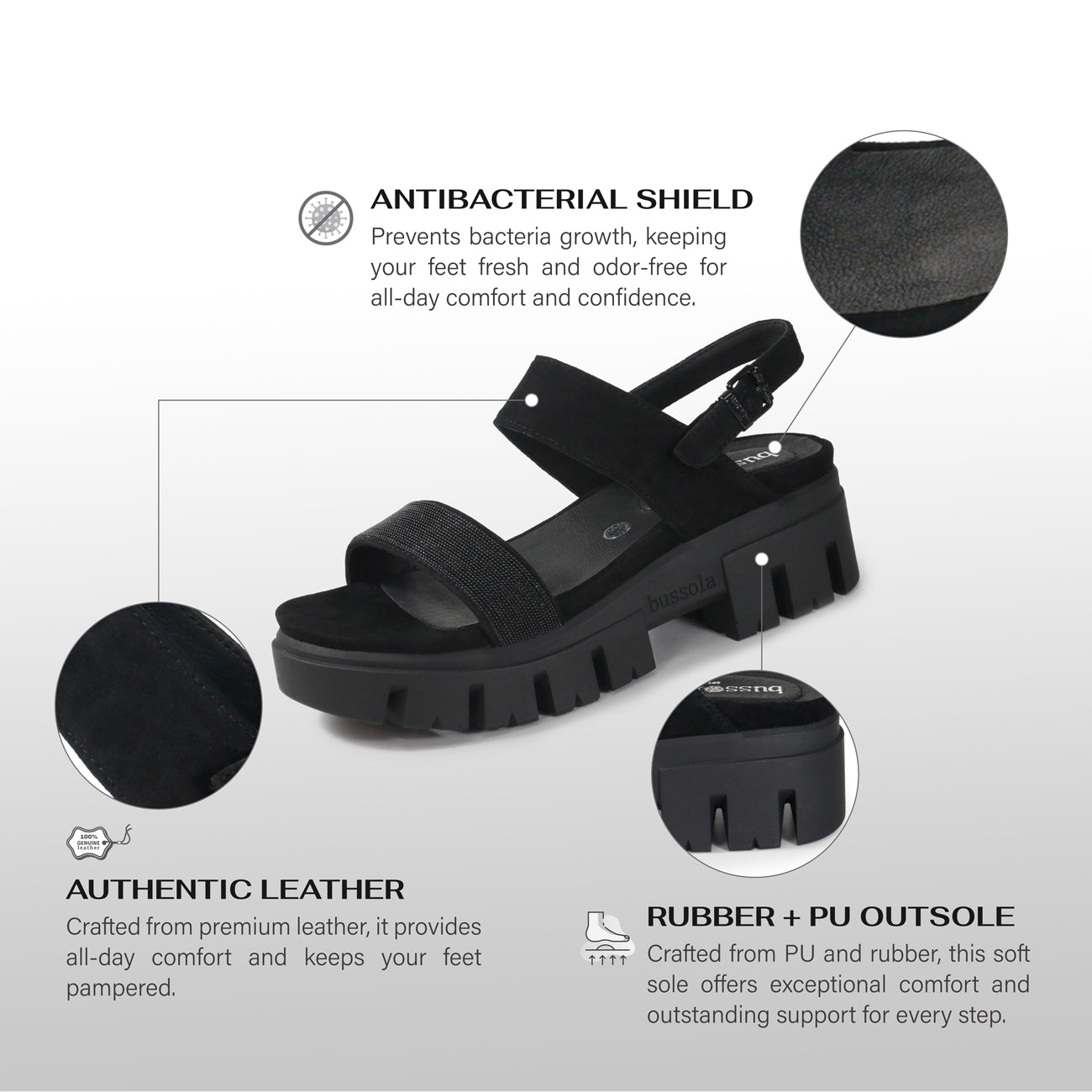 Colleen Sandal - Nero Suede