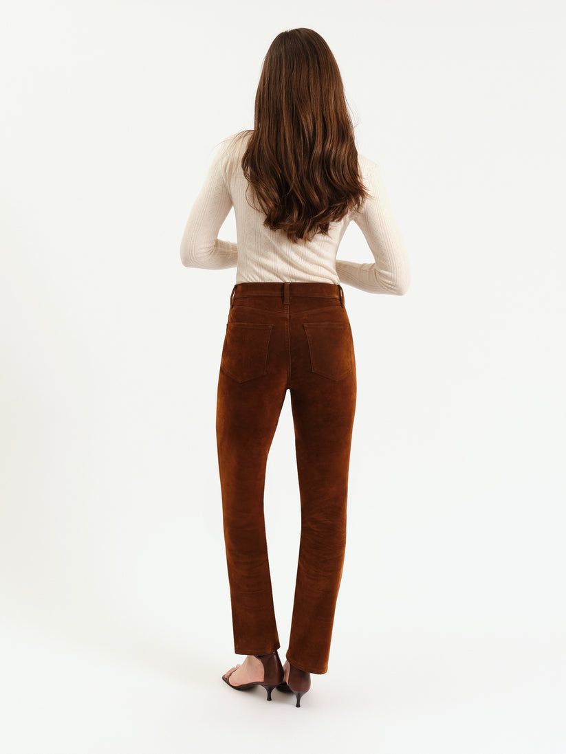 Smarty Pants High Rise Slim Straight - Cognac