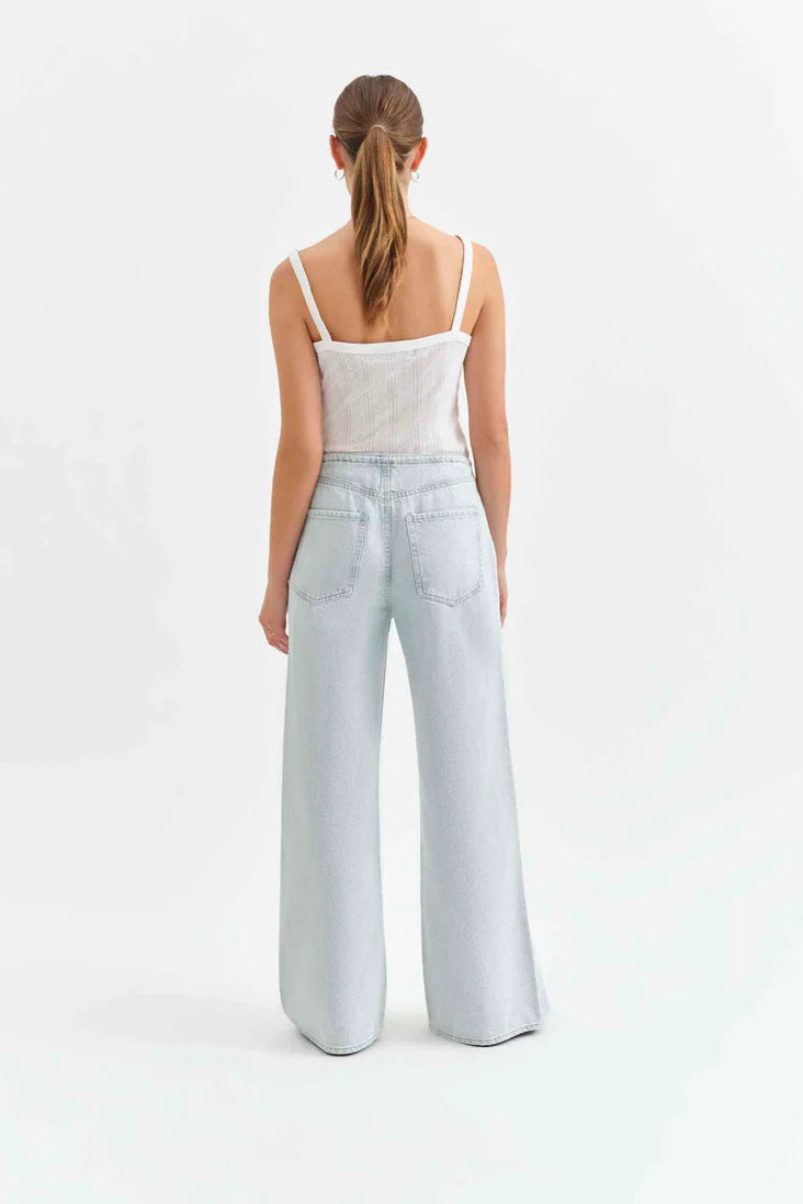 Madison Mid Rise Wide Leg - Baby Talk