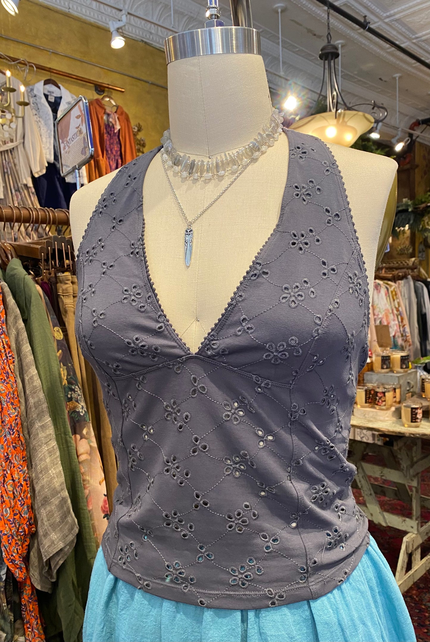 Full Bloom Halter Top - Plum Kitten
