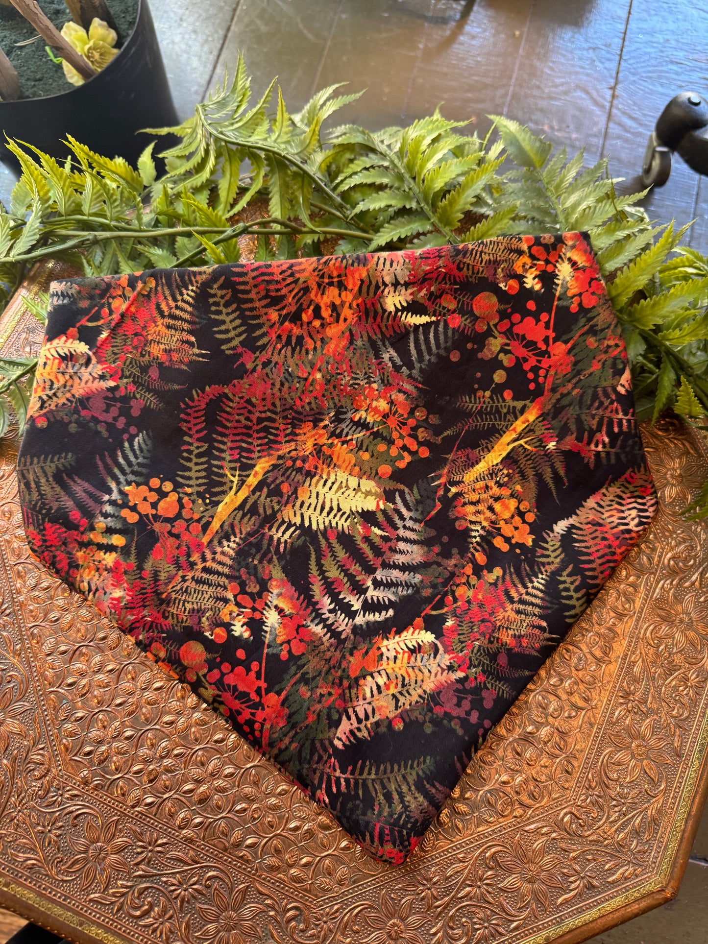 Red / Orange / Yellow Ferns Bandana #SS1*