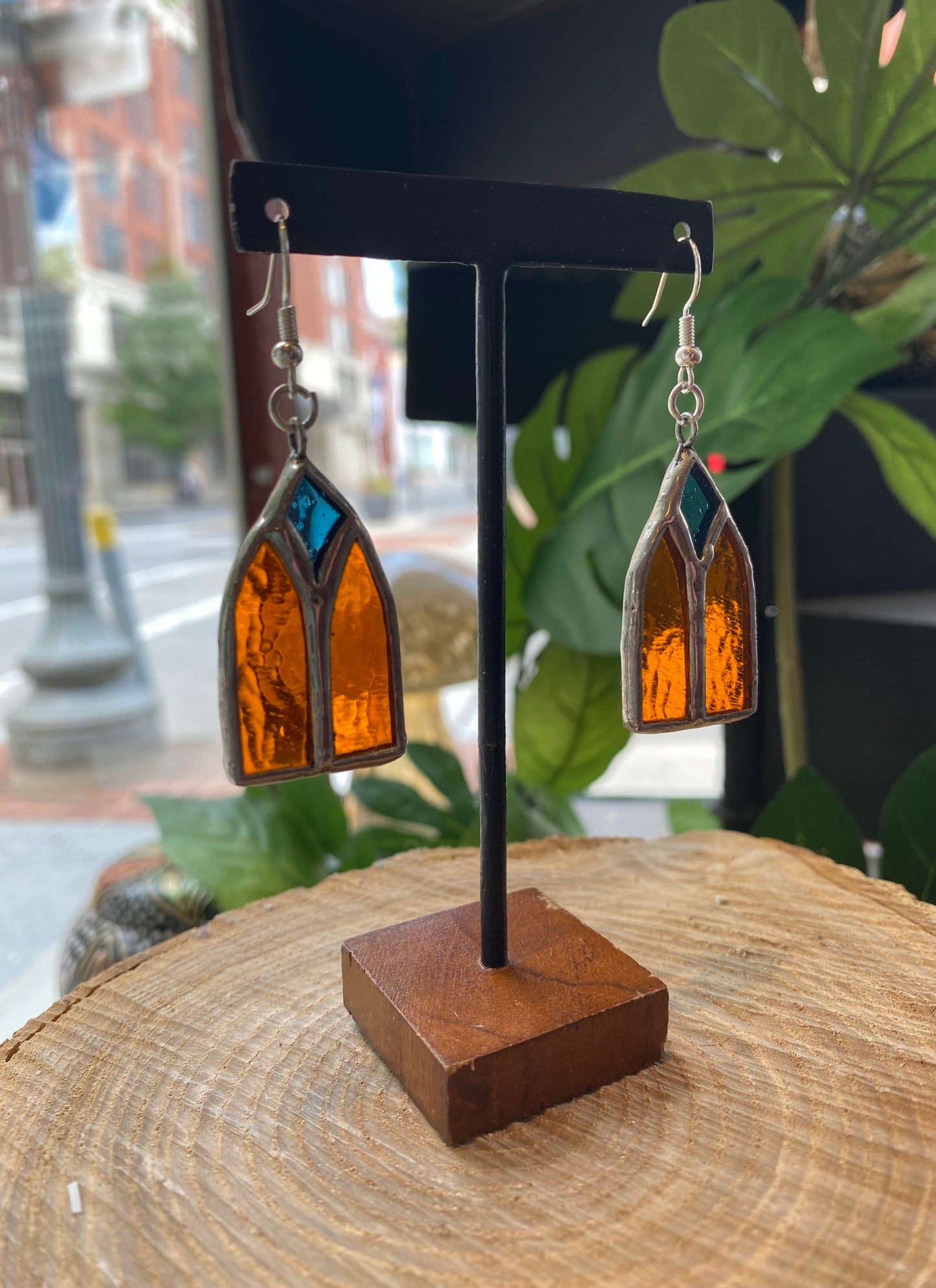Stained Glass Church Window Earrings - KC15*