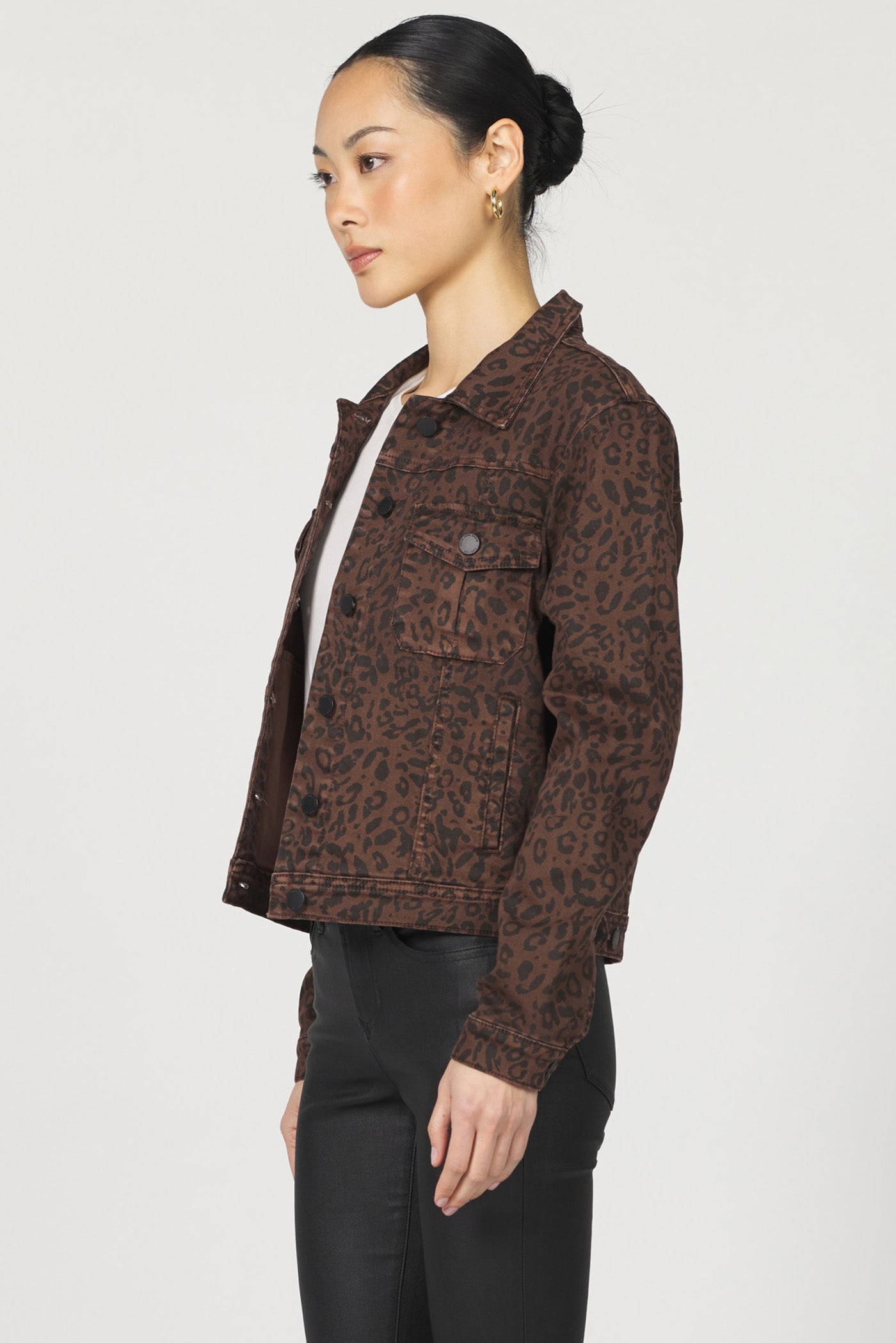Ainsley Novelty Jacket - Brown Leopard