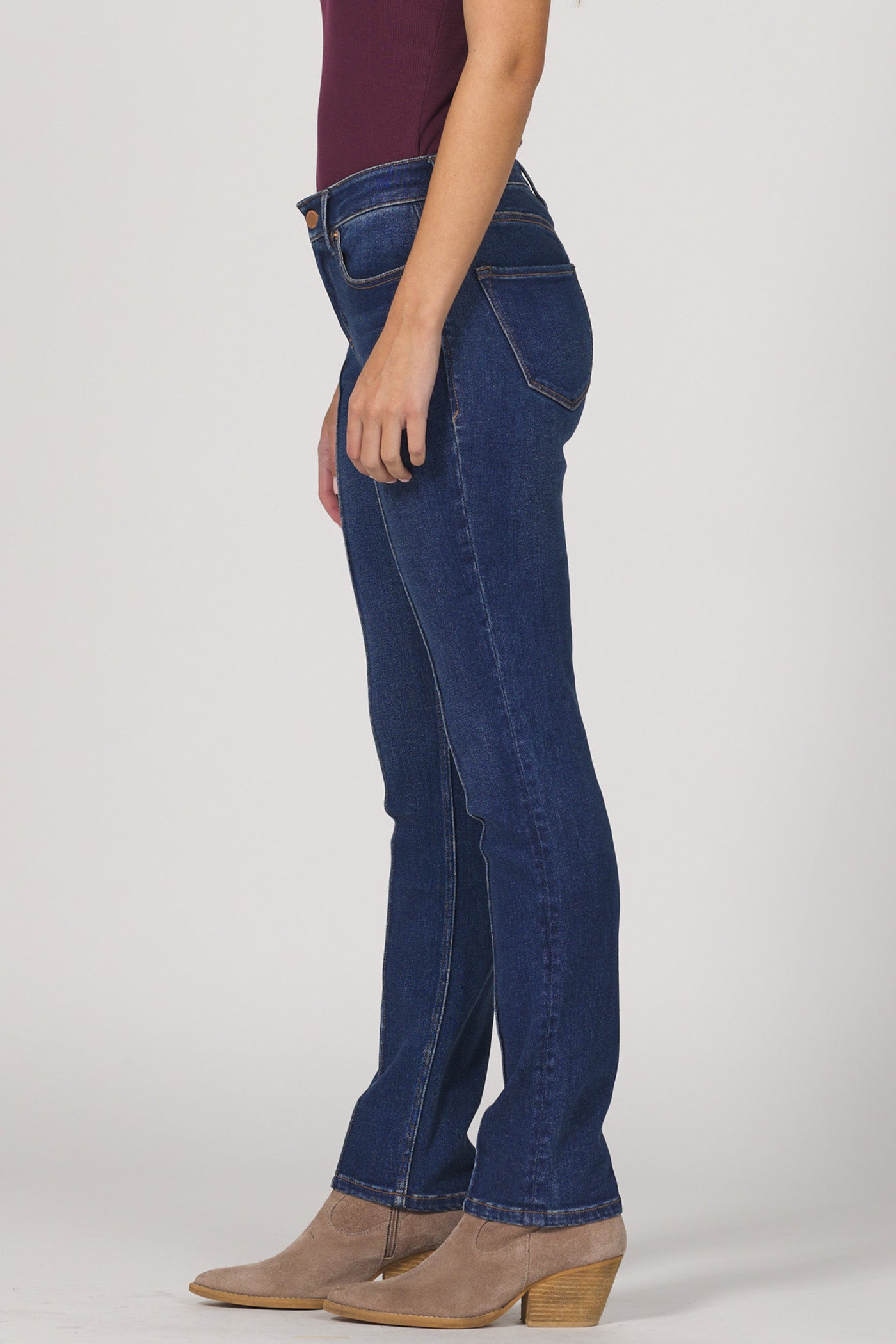 Blaire Mid Rise Straight Leg Jean - Palmira