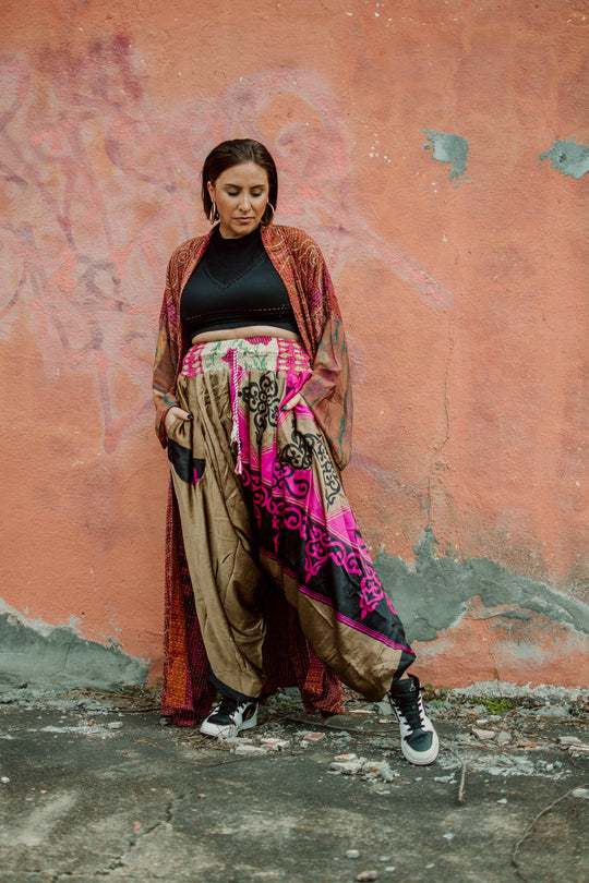 Red Currant Majestic Kimono - La De Da