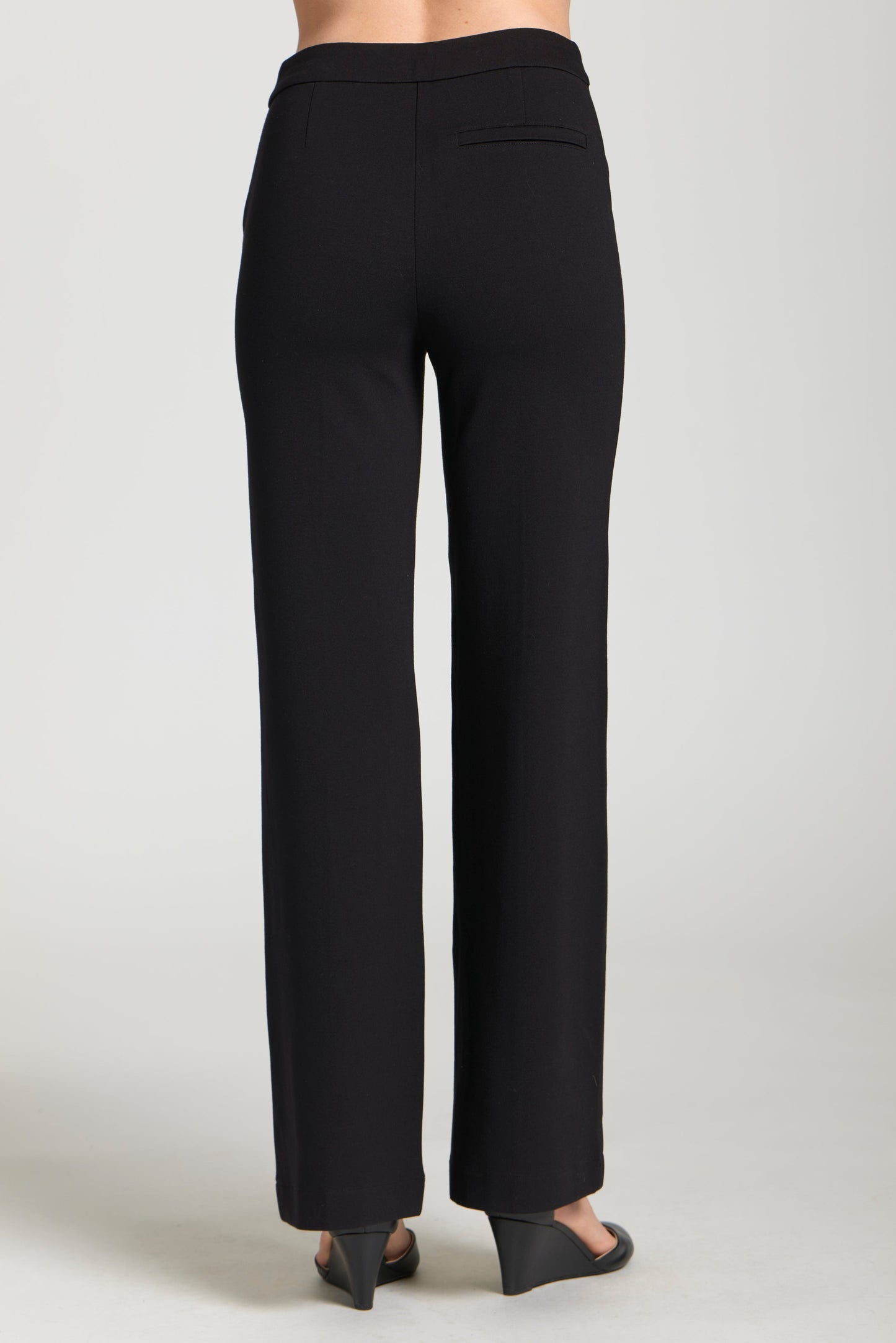 Pin-Tucked Leg Trouser - Black