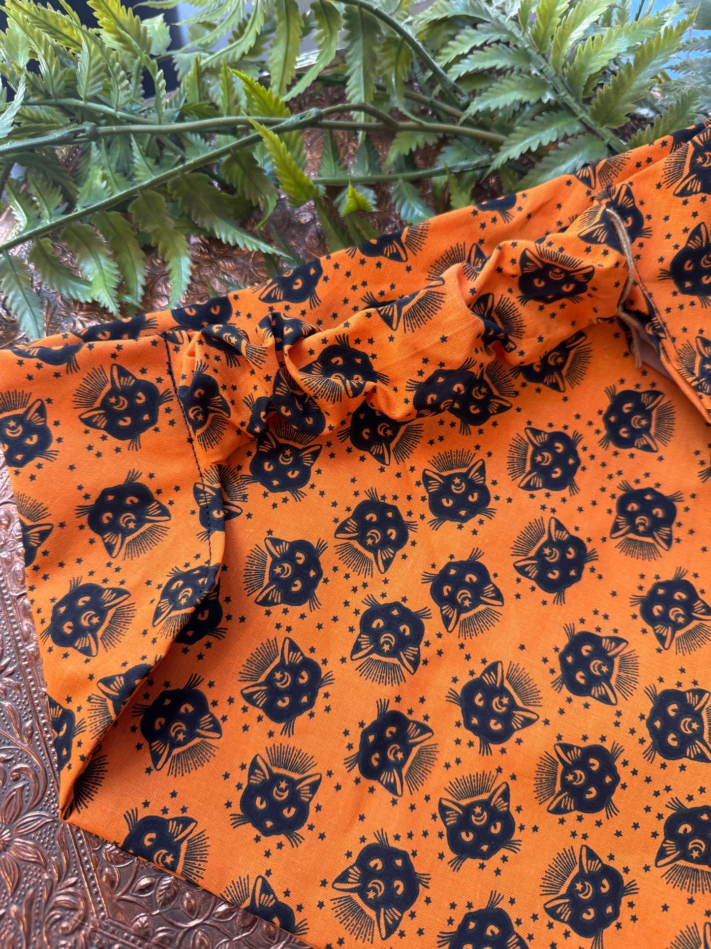 Black Cats / Orange Bandana #SS9*